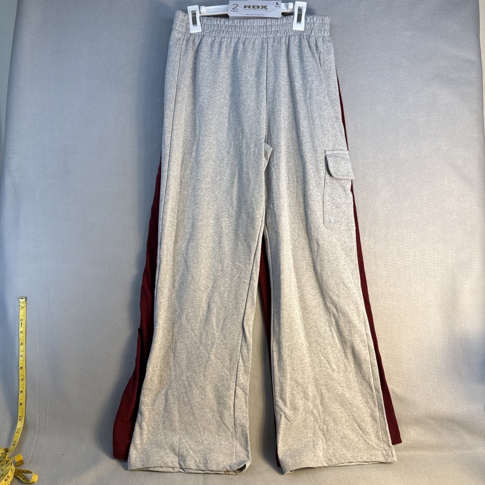 Rbx 2 Pack Sweatpants, Boys Large 14/16, Cotton Blend, Pockets On Grey Pair